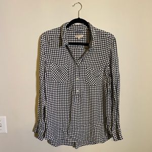 Black and White Flannel Shirt